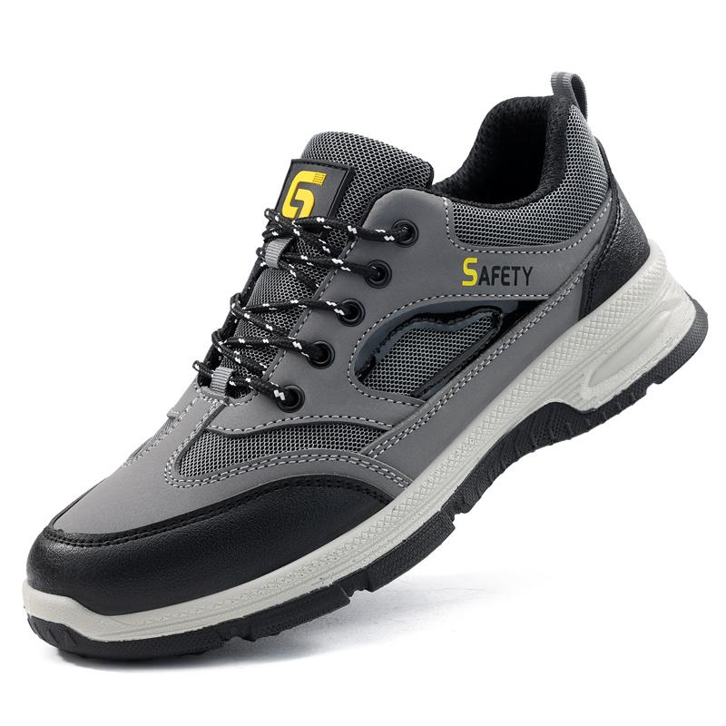 Neue Mode Sommer Arbeitssicherheitsschuhe Sneaker Anti-Quetsch Anti-Durchstich Weich Rutschfest Verschleißfest Herrenstiefel Schuhe
