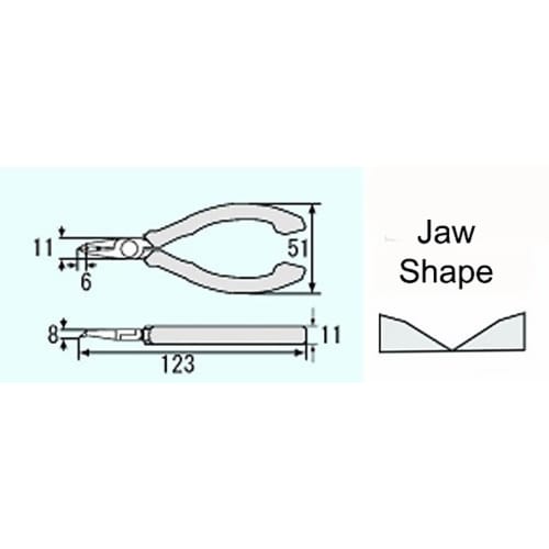 ENGINEER NZ-05 Tip Cutter, 45-Degree Cutting Angle, Thin Blade, Precision Plastic Model, 123mm