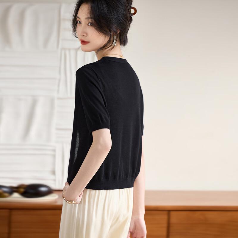 Srcr Women's Silk-blend Short Sleeve Knit Cardigan