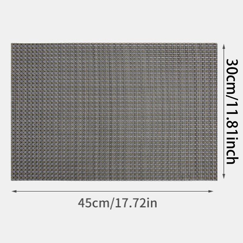 Imitation Hemp Woven Placemat, Waterproof, Oil-proof, Heat-insulating and Anti-scalding Mat, Multi-color Optional Home Restaurant Desktop Non-slip