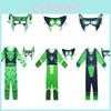 Fantasia Fato de Poder Criatura Wild Kratts Para Crianças Com Macacão Verde Marinho e Máscara