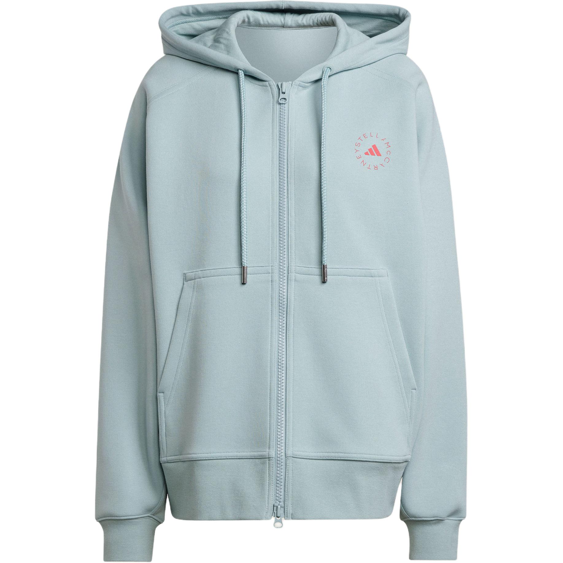 

Adidas Stella McCartney FW24 Толстовка с капюшоном и логотипом на молнии Женские куртки Зеленые JF6334 M