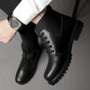 Newest Genuine Leather Men'S Winter Boots Quality Warm Sonw Shoes Male Lace Up Casual Sneakers For Men Comfort Motorcycle Boots Man