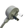 In-Stock White 17.2mm National Standard Three-Prong Power Cord, 0.5m, No Tail