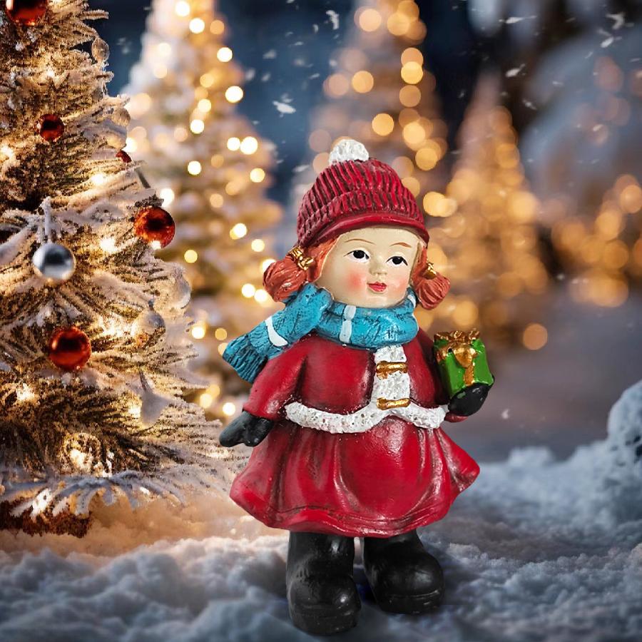 Statuete de iarnă de Crăciun, Sculpturi de masă, Decorațiuni de masă cu scena Crăciunului, Decorațiuni interioare drăguțe