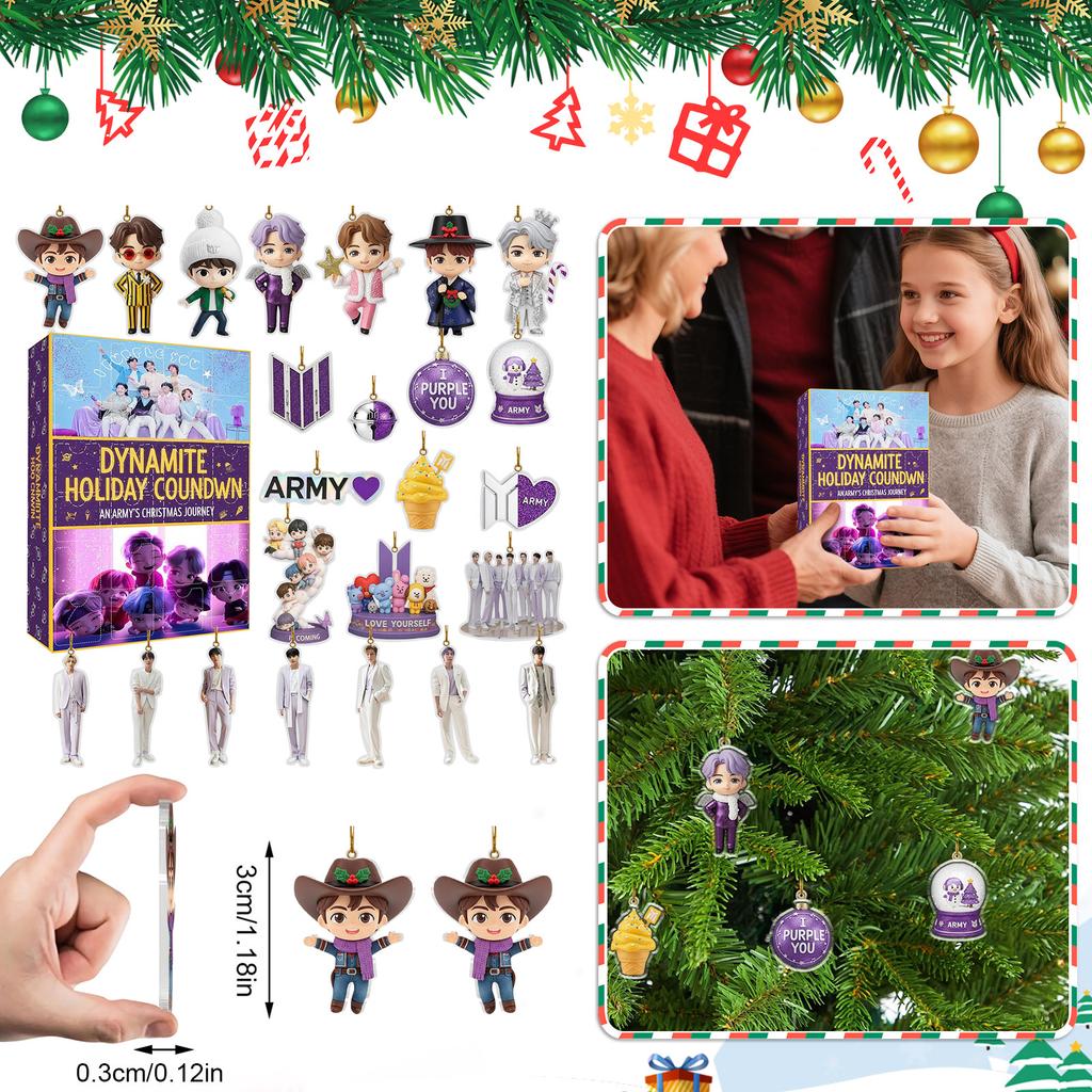 Advent Calendar Contains 24 Gifts, Cute Figures Doll Advent Calendar, Countdown Calendar With Surprise Toys, Collectible Figures Gift For Kids