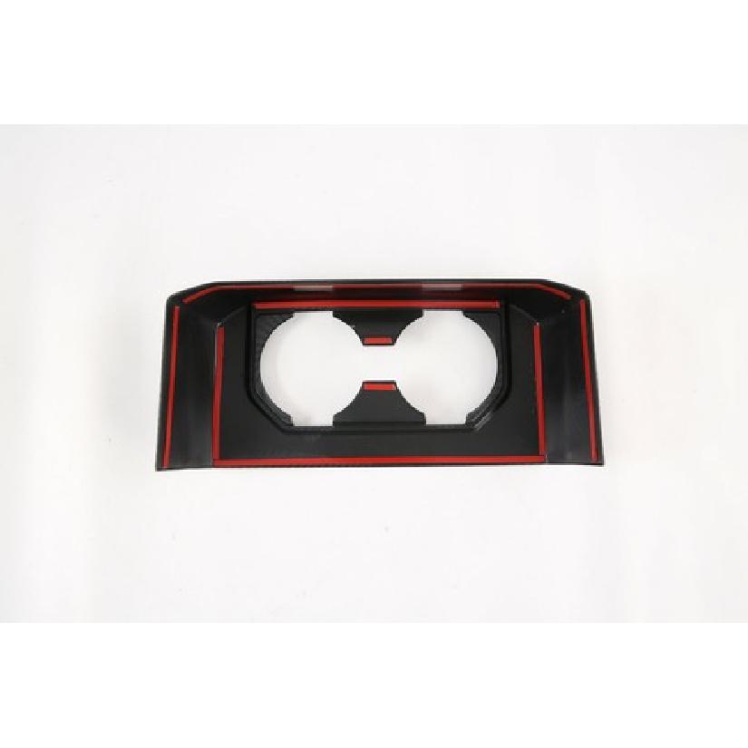 Carbon Fiber Interior Rear Water Cup Holder Cover Trim for Ford F150 2015-