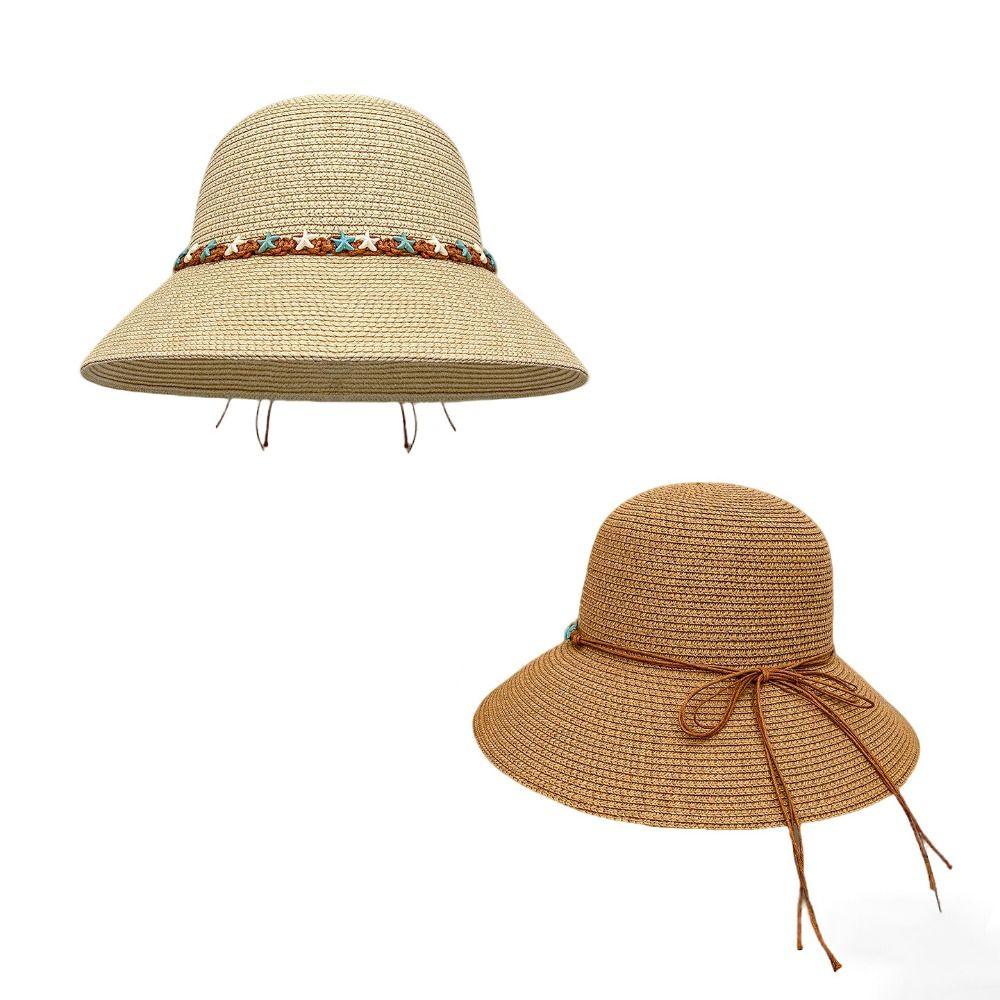 Sun Protection Woven Hat Wide Brim Sunshade Hat New Straw Hat  Seaside Beach