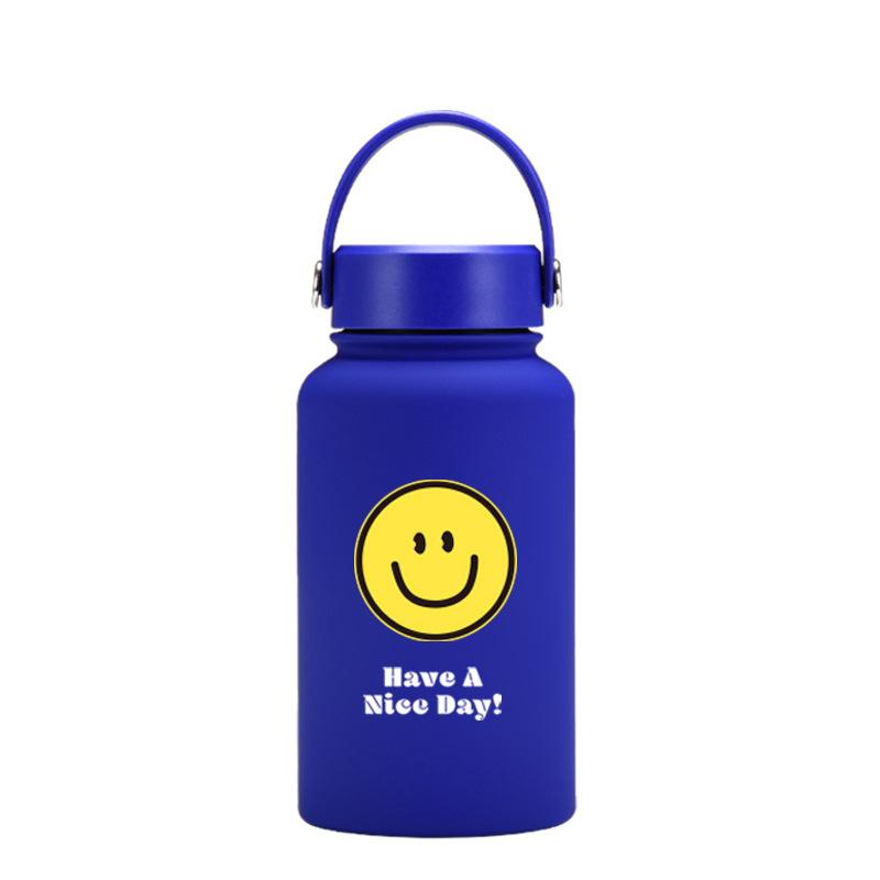650Ml Thermos Cup Wide Mouth Portable Vacuum Children'S Student Sports Kettle Outdoor Printing Water Cup