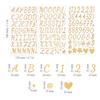 1PC 3D Gold Foil Glitter Alphabet Letter Stickers Scrapbooking Mini Self Adhesive Gold Letters Stickers for DIY Craft Art Gradua