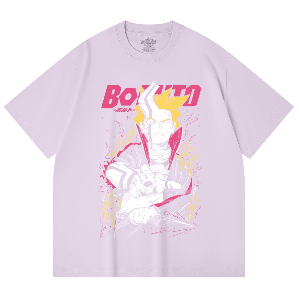 230 Gsm 100% Cotton Boruto V1 Print Unisex Heavy Cotton T Shirt