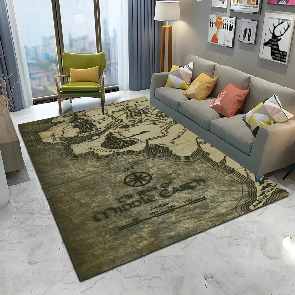 L-Lord of the Rings H-Hobbit HD Carpet Rug for Home Living Room Bedroom Sofa Doormat Decor,kid Play  Area Rug Non-slip Floor Mat