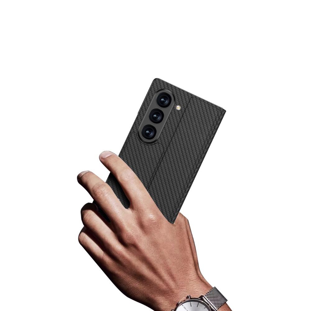 Luxusní PU kožený kryt na telefon pro Samsung Galaxy Z Fold 6 Case s funkcí podpory Screen Protector s dotykovým perem