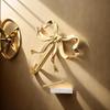 1 Set Solid Towel Holder Luxury Bowknot Wall Hook Rack For Bathroom Bedroom Living Room Kitchen Elegant Home Decor Accessory