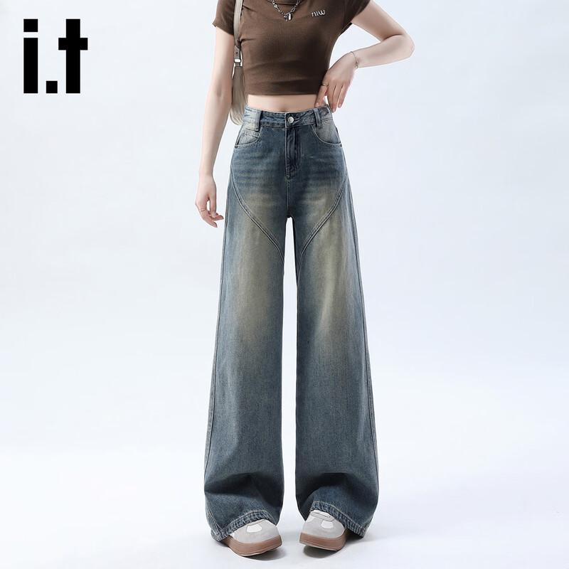 

Izzue IT Women s Patchwork High-Waist Wide-Leg Jeans XL