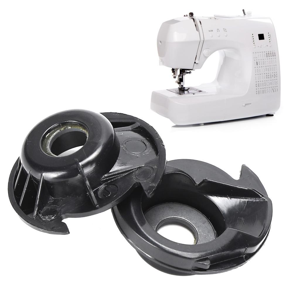 2pcs Plastic Bobbin Case High Compatibility Lightweight Sewing Machine Parts Durable Multifunctional Plastic Bobbin Case
