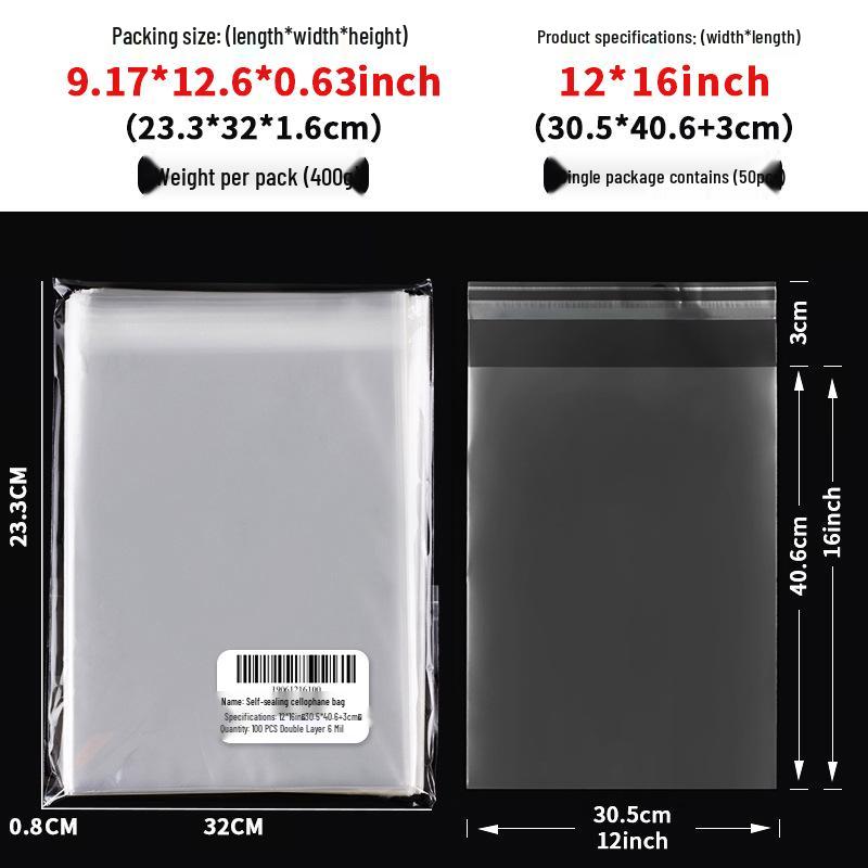 Clear Self-Adhesive OPP Bag for Candy, Snack, or Bread Packaging