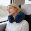 Portable Travel Neck Pillow Solid Color Storage Bag Pillow U Shaped Pillowcase  Travel Use