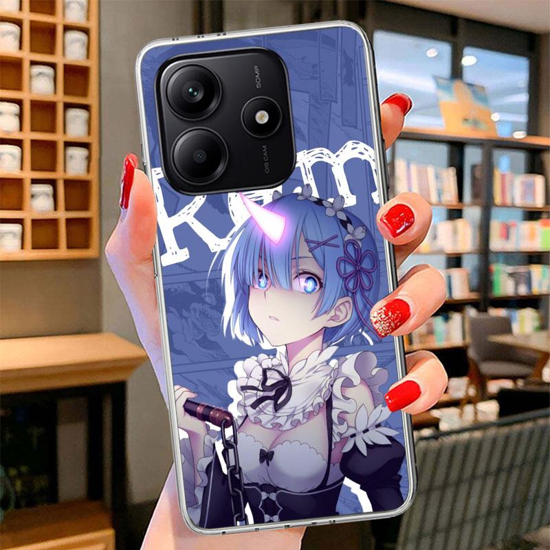 R-Rem Re Zero Anime Phone Case For Xiaomi Redmi Note 15 14 13 12 11 10 Pro Plus 14S 12S 11S 11T 11E 10S Soft Fundas Shell Redmi