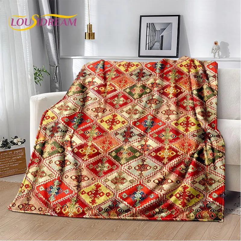 Bohemia Nordic Persia Series Soft Plush Blanket,Flannel Blanket Throw Blanket for Living Room Bedroom Bed Sofa Picnic Cover Kids