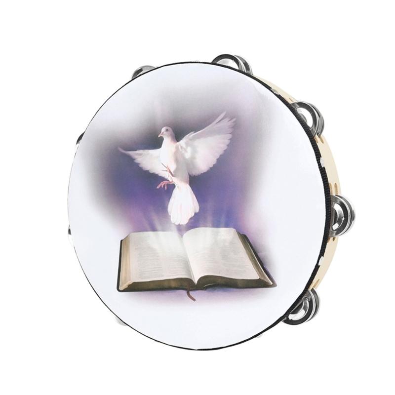 Clopoței Dubli Clopoței de Mână Tamburină Tobă de Palmă Instrument Muzical pentru Jocuri de Petrecere Ușor de Jucat