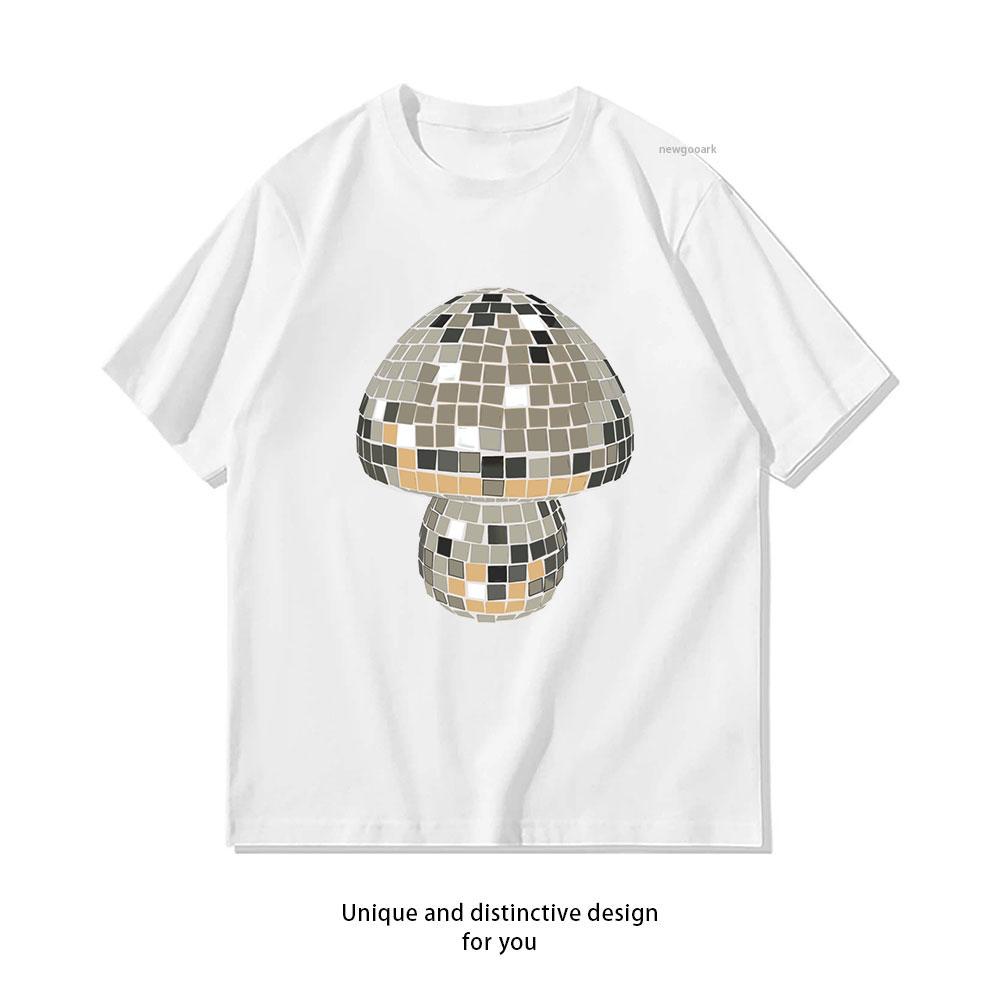 Mirrorball Mushroom Disco Ball Tshirt Women Unisex Casual Cotton Graphic T Shirts Adult Streetwear Camisetas Tops Tee Shortsleev