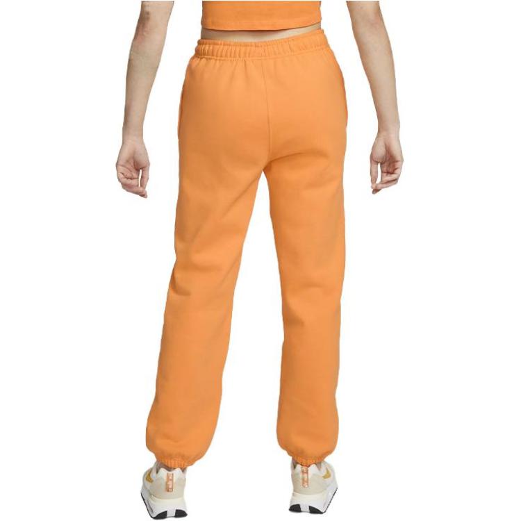 Nike Womens NRG Solo Swoosh Fleece Pants Orange Women Streetwear CW5565-836