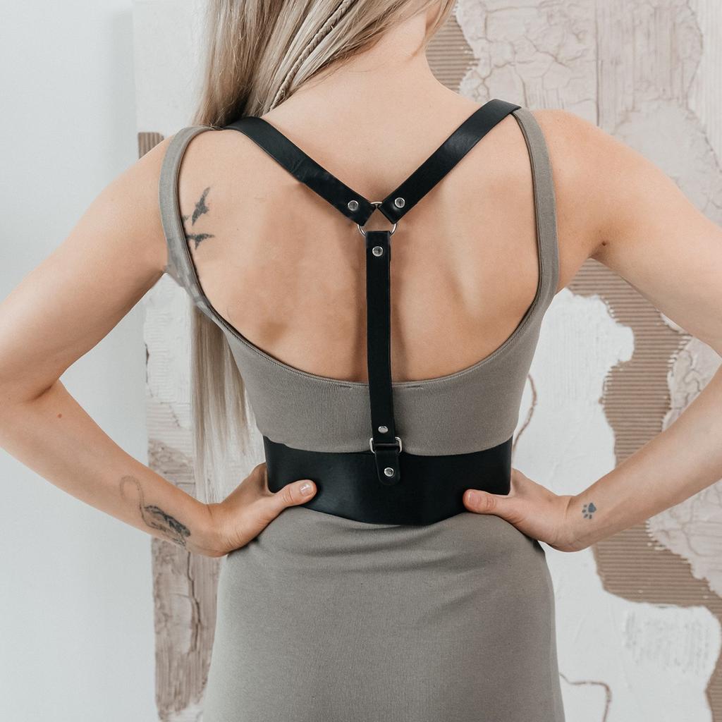 Dames Modieuze Riem Straatstijl Punk Decoratieve Tailleband Verstelbare Suspenders Riem Corset Harnas Gotische Kleding Accessoires