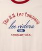 LEE Vintage Lettering Ringer Short Sleeve T-Shirt Ivory