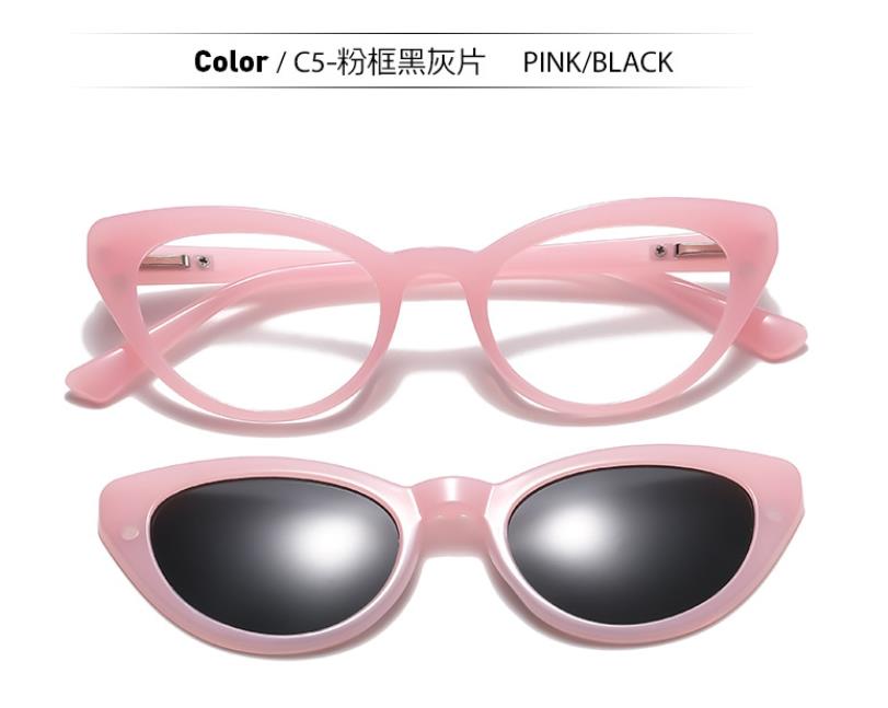 

Driving Sunglasses For Nearsighted 0 -1 0 -1 5 -3 Cat Eye Myopia Sunglasses Women Magnetic Clip On Glasses Not anti blue 0