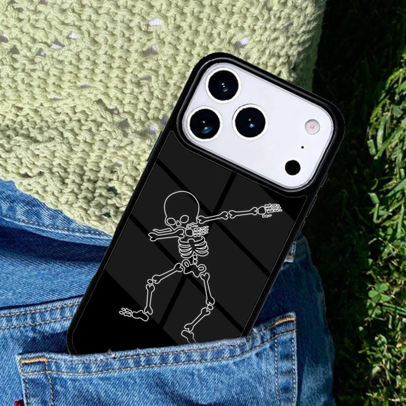 Spooky Skull Funny Dance Skeleton Phone Case For iPhone 17 AIR 16 Pro Max 15 14 Pro 11 12 13 Shockproof Silicone Cover