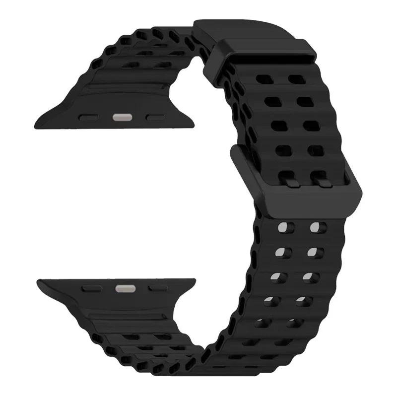 Cinturino in Silicone per Apple Watch Ultra 2 49mm 46 45 44 42mm 38mm 41mm 40mm Cinturino Sportivo per IWatch Serie 9 8 7 6 SE 5 4 3 2 Correa