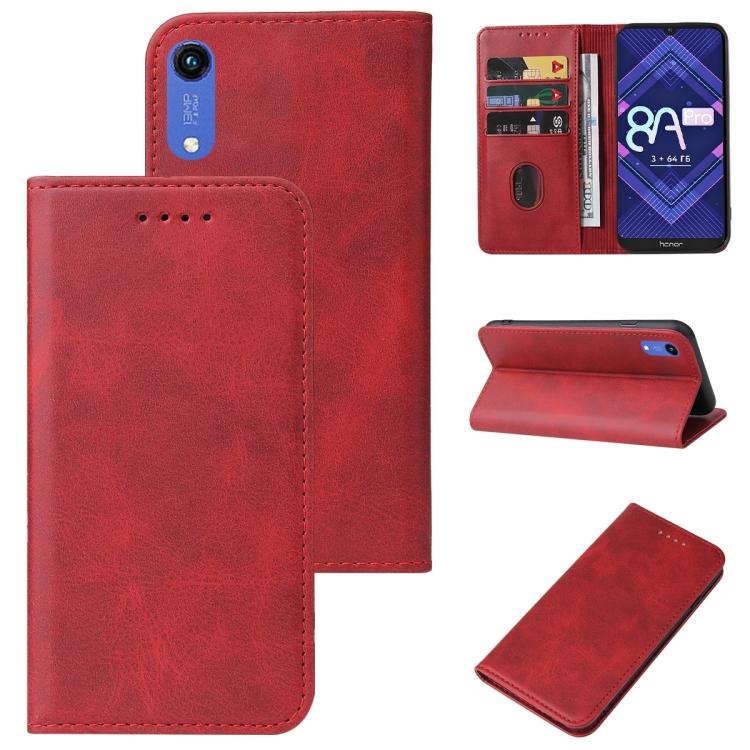 For Honor 8A Pro Magnetic Closure Leather Phone Case