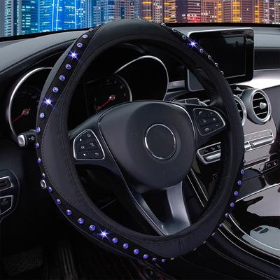 Housse universelle de volant de voiture 37-38cm, strass cristal diamant, étui de protection pour volant, style intérieur de voiture