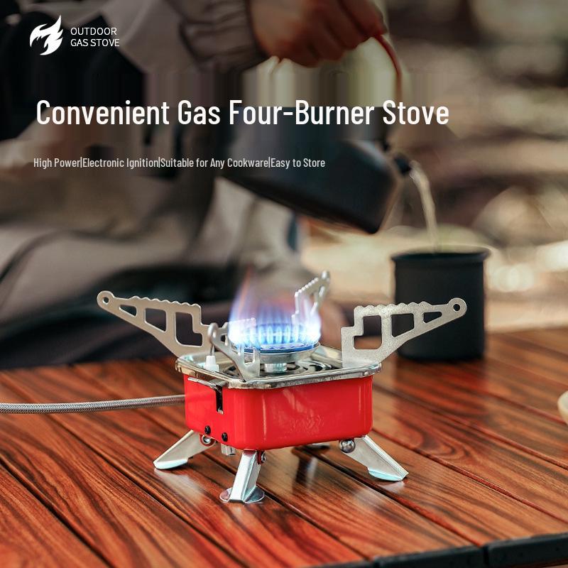 Mini Portable Foldable Outdoor Camping Stove with Square Burner