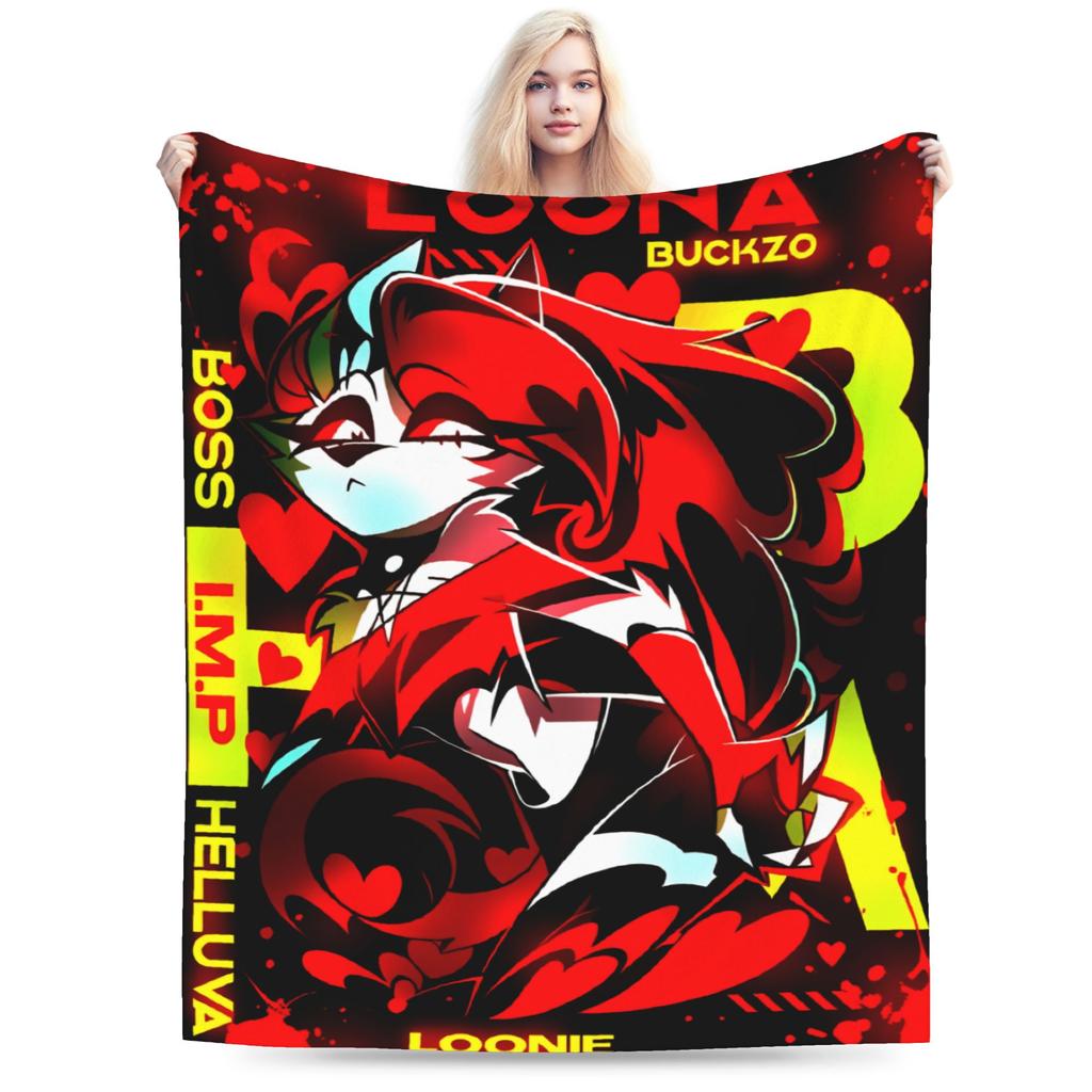 Warme Decken Junge Mädchen Dekorative Loona Bettwäsche Überwürfe Helluva Boss Flanell Tagesdecke Für Heimdekoration Lustige Sofa Bett Abdeckung