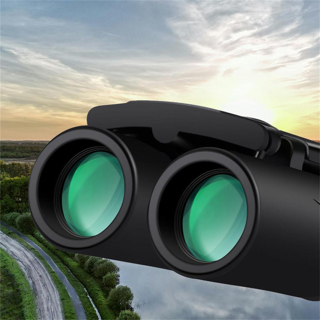Compact 8x21 Folding Binoculars Lightweight Portable Outdoor Optics for Bird Watching Hiking Travel and Sporting Events