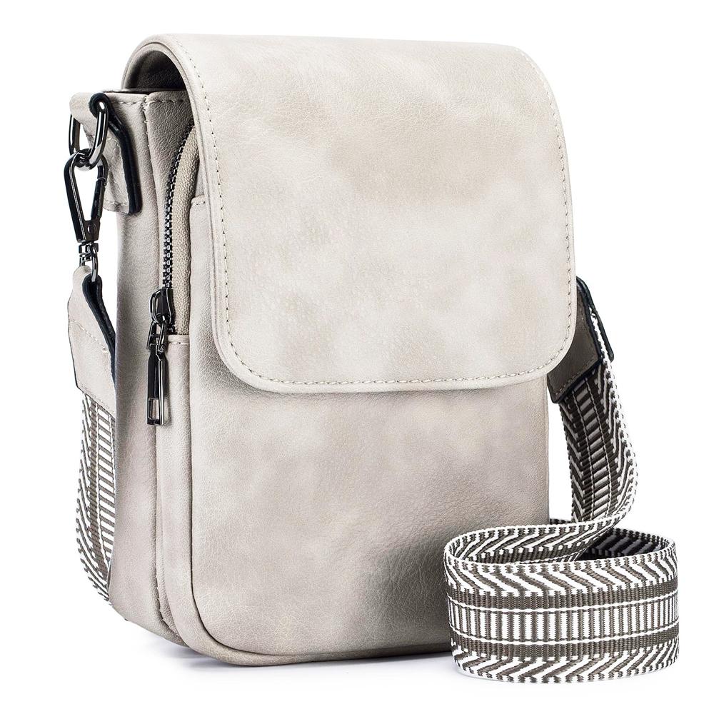 

Модная новая ретро женская сумка через плечо из искусственной кожи с широким плечевым ремнем, на одно плечо, кроссбоди, с клапаном, маленькая квадратная сумка светло-серый