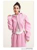 BE Women's 2024 Autumn/Winter Fashion: Hot Girl Washed Cardigan Suit & Short Sports Sweater Dress.