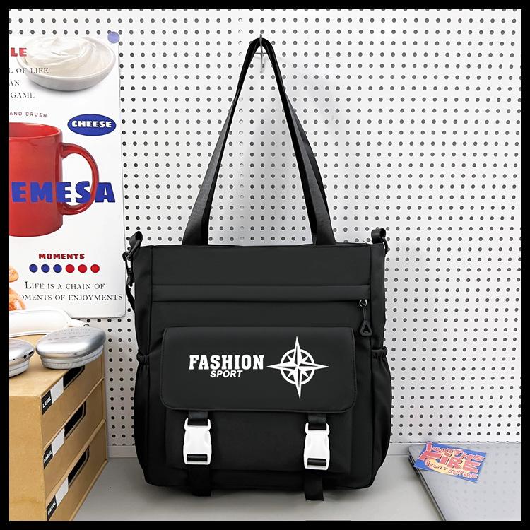 Schoolbag Korean version ins new high-value niche design letter satchel couple light travel to work make-up class messenger bag