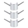 3Pcs ABS Shower Rod Hook Silver Shower Rod Clamp Hook Bathroom Hook  Bathroom Kitchen Shower