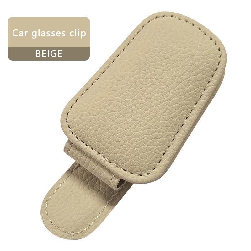 SEAMETAL Car Sun Visor Glasses Clip Leather Glasses Clip Magnetic Sunglasses Holder Hanger Universal Interior Accessories