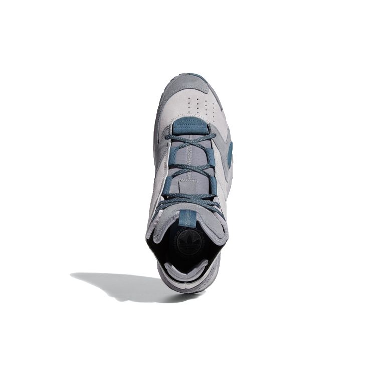 Adidas Originals Streetball Round Toe Lace-Up Synthetic Leather Mesh Non-Slip Low-Top Basketball Shoes Unisex Sneakers Gray FV4830