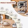 Coffee Machine MK-901 20Bar, Cappuccino Machine with Milk Cream Steam Stick, Semi-automatic Self-service Restaurant Gift