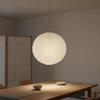Round Paper Pendant Light Rustic Simplicity Aesthetic Rice Lantern Shade Meditative Influenced