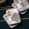 Stress Relief Push Card Metal Fingertip EDC Poker A K King Gyro Toy for Office Adults Anti Anxiety Fidget Papa Coin