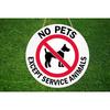 Wood No Pets Except Service Animal Wall Decor Hanging Door Round Wooden Door Sign for Business Store Front Restaurant Shop for Door, Wall, Home, Room