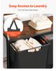 VEVOR 2 Tiers Laundry Sorter, Tall Laundry Hamper with Metal Frame and Wooden Tabletop