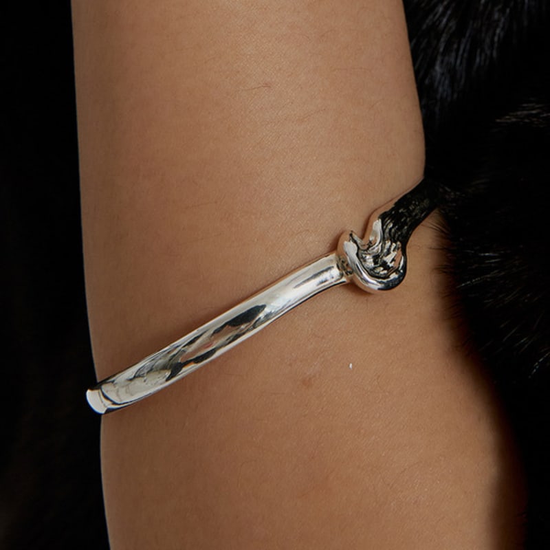 Invisible collage MATERIAL BANGLE_SILVER