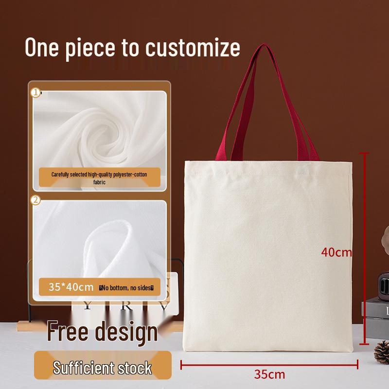 Custom Logo Eco-friendly Canvas Shoulder Bag for Students